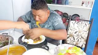 Homem Guloso Mostrando Sua Culinária Fígado de Boi Frito Come Tudo Não Deixa Nada Pra Ninguém [upl. by Ykvir437]