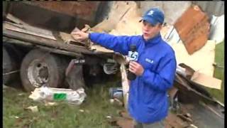 Trucker Survives Tornado Encounter In Shawnee [upl. by Ramar406]