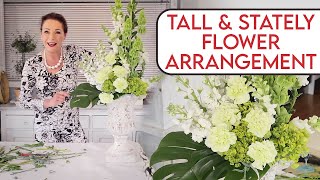 How to Arrange with Tall Stately Flowers Floristry Tutorial [upl. by Yrtnahc]