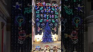 Macys Christmas Light Show at the Wanamaker Building [upl. by Oiznun]