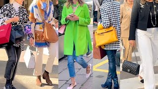 SPRING 2024 FASHION TRENDS 🌸MILAN STREET STYLE 🇮🇹 SPRING COLORS vanityfair [upl. by Dnalon]