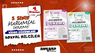 5 Sınıf Güçlendiren 4 Kurumsal Deneme Sosyal Bilgiler Video Çözümleri [upl. by Lempres475]