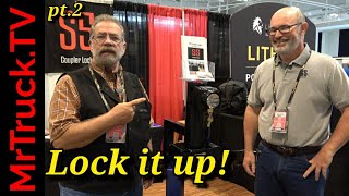 S5 locks affordable trailer locks came to the NATDA convention locking both coupler and set bolts [upl. by Notreb86]