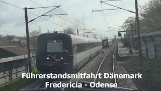 Führerstandsmitfahrt Dänemark Fredericia  Odense mit regio RV 2730 [upl. by Klemm]