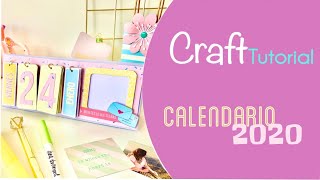 Tutorial ✂️ Calendario 2020 📅🤩🎀 para escritorio  DIY  Plantillas GRATIS  SCRAPtips [upl. by Romilda]