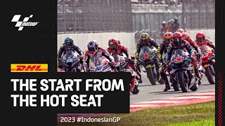 The Start from the Hot Seat in Mandalika 🚦  2023 IndonesianGP [upl. by Cathyleen]