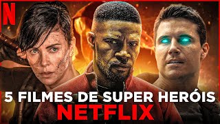 5 MELHORES FILMES DE SUPERHERÓIS NA NETFLIX 2021 [upl. by Trumaine]