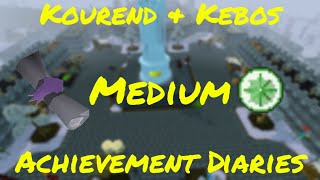 Kourend and Kebos Medium Achievement Diaries OSRS [upl. by Leroy]