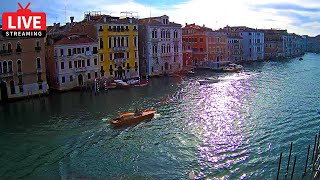 🔴 Venice Italy Live Camera  Grand Canal in Live Streaming from Ca Angeli [upl. by Amedeo]