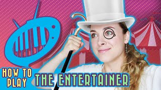 The Entertainer Easy Piano Tutorial [upl. by Nnairet172]