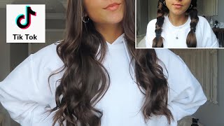 TIK TOK TREND curling hair with socks [upl. by Garmaise]