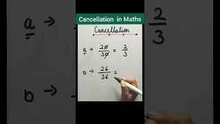 cancellation in maths  how to do cancellation shorts [upl. by Cirred190]