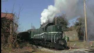 Alco RSD1 8652 starting on a cold winter morning [upl. by Airamanna]