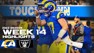 Highlights Rams Top Plays In Week 14 Win vs Raiders  Baker Mayfield Winning TD Ernest Jones INT [upl. by Georglana]