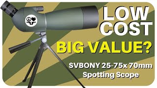 Best Cheap Low Cost Spotting Scope or Junk 🤔 SVBONY SV28 2575x 70mm  AntiBS🚫Review [upl. by Darej]