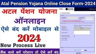 apy yojana kaise band kareapy yojana close onlineatal pension yojanaatalpensionyojana [upl. by Adlemi366]