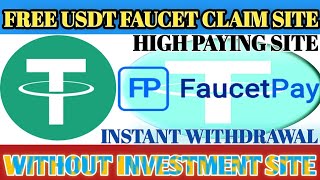 Usdt Faucet Claim Site High Paying [upl. by Rairb704]