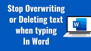 How to Stop overwriting or deleting text when typing ✅ 30 Second [upl. by Sotos]