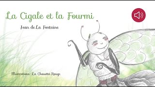 Fable de La Fontaine  La Cigale et la Fourmi  Livre animé et audio [upl. by Puff]