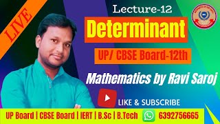 Determinants Minors and Cofactors  UP Board  CBSE Board  Mathematics by Ravi Saroj [upl. by Arikaahs]