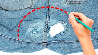 A great sewing trick on how to fix jenas easily and discreetly [upl. by Block560]