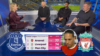 Everton vs Liverpool 20 The Title Race With Liverpool Is Over Virgil Rooney And Carragher Reaction [upl. by Hcirdeirf]