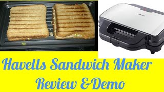 Havells Sandwich Maker ReviewHavells Sandwich Toaster Griller Demo [upl. by Nert]