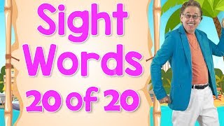 Sight Words  Ready to Read Sight Words  List 20  Jack Hartmann [upl. by Neelyad]