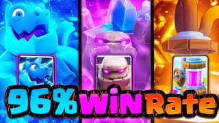 96 WIN RATE with BEST GOLEM DECK in CLASH ROYALE  GOLEM LITTLE PRINCE is OP [upl. by Ecniuq334]