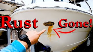 Removing RUST From A Boat The EASY Way [upl. by Adlesirg]