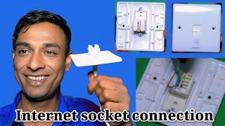 How to Connection internet wall socket  ইন্টারনেট ওয়াল সকেট কানেকশন  Internet socket connection [upl. by Coriss]