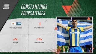 🇨🇾🇬🇷 Constantinos Poursaitides  Cyprus NT  Winger Highlights [upl. by Lleneg]