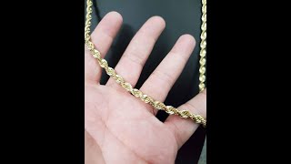 14K 6MM 24quot DC ROPE CHAIN WITH MISC CRUCIFIX CROSSES HAWAII ROPE CHAINS BEST PRICES [upl. by Illoh]