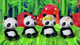 Five Little Pandas Jumping on the Bed  Gracie’s Corner Nursery Rhymes  Kids Songs [upl. by Olivann641]