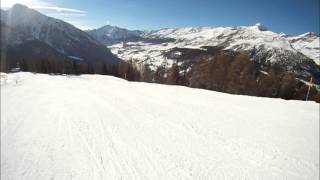 Champoluc  Monterosa ski pista blu Belvedere [upl. by Lemej622]