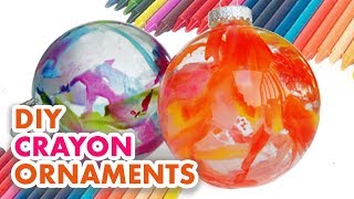 How to make easy crayon ornaments [upl. by Ullund202]