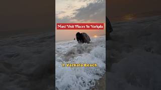 Varkala must visit places kerala travel keralatourism varkala beach sea cafe cliff viral [upl. by Anirhtak]