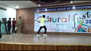 Uppenantha ee prema ki song dance performance by Raja Aarya  2 movie song in Audisankara fest [upl. by Anisah666]