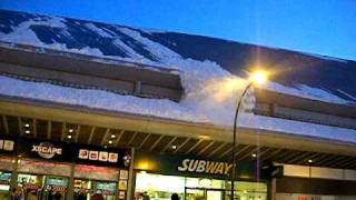 Avalanche falls off Xscape roof Milton Keynes [upl. by Pish]