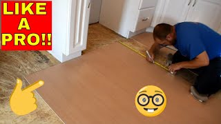 HOW TO INSTALL UNDERLAYMENT FOR VINYL FLOORING [upl. by Herwin]