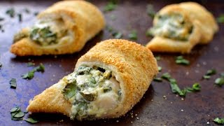 Vegan Spinach Dip Rolls Appetizer [upl. by Wadlinger]