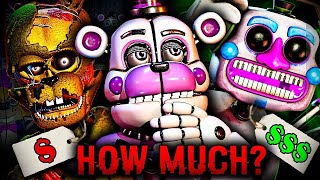 How MUCH Would The FNAF Animatronics COST IRL [upl. by Idnarb]