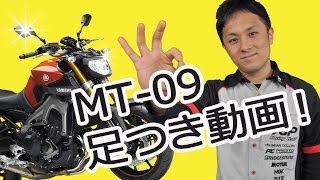 YAMAHA MT09 体格別足つきチェック！ by YSP横浜戸塚 [upl. by Scharaga423]