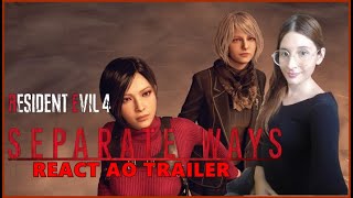 REACT TRAILER SEPARATE WAYS  MODO VR2  DLC do RESIDENT EVIL 4 REMAKE  A DIVA CHEGOUU [upl. by Alexine]