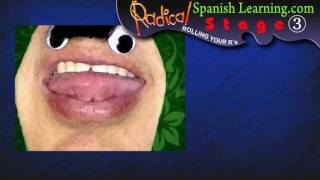 Learn Spanish  How to Roll your rs  4 Steps Tutorial  RR Alveolar Trill pronunciation 480p [upl. by Sella]