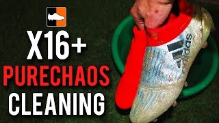 How to clean X 16 Purechaos Football Boots  adidas X16 Soccer Cleats [upl. by Okomom]