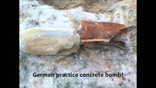 WW2 Metal Detecting  German practice concrete bomb  Eastern Front Battlefield Relic Hunting [upl. by Dusen]