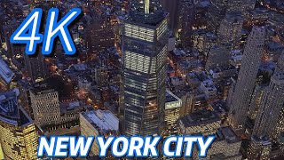 Experience the Breathtaking New York City Skyline from Above in 4K With Relaxing Music [upl. by Naujud]