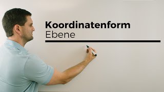 Koordinatenform einer Ebene bestimmen Vektorgeometrie  Mathe by Daniel Jung [upl. by Parthen]