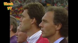 Fussball WM Finale 1990 in Rom Deutschland Argentinien Trainer Franz Beckenbauer [upl. by Orna]